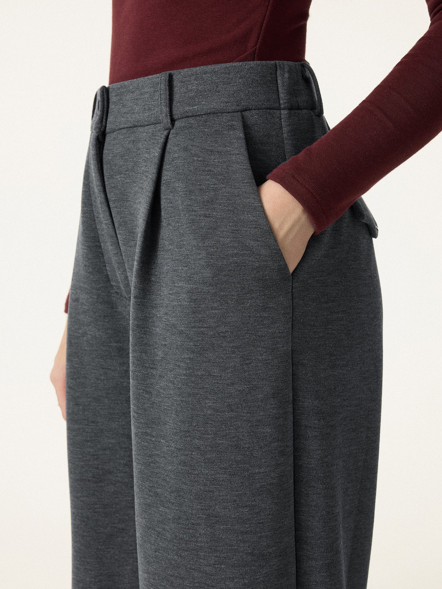 Jero™ | Cozy Warm High Rise Tapered Utility Pants with Pockets