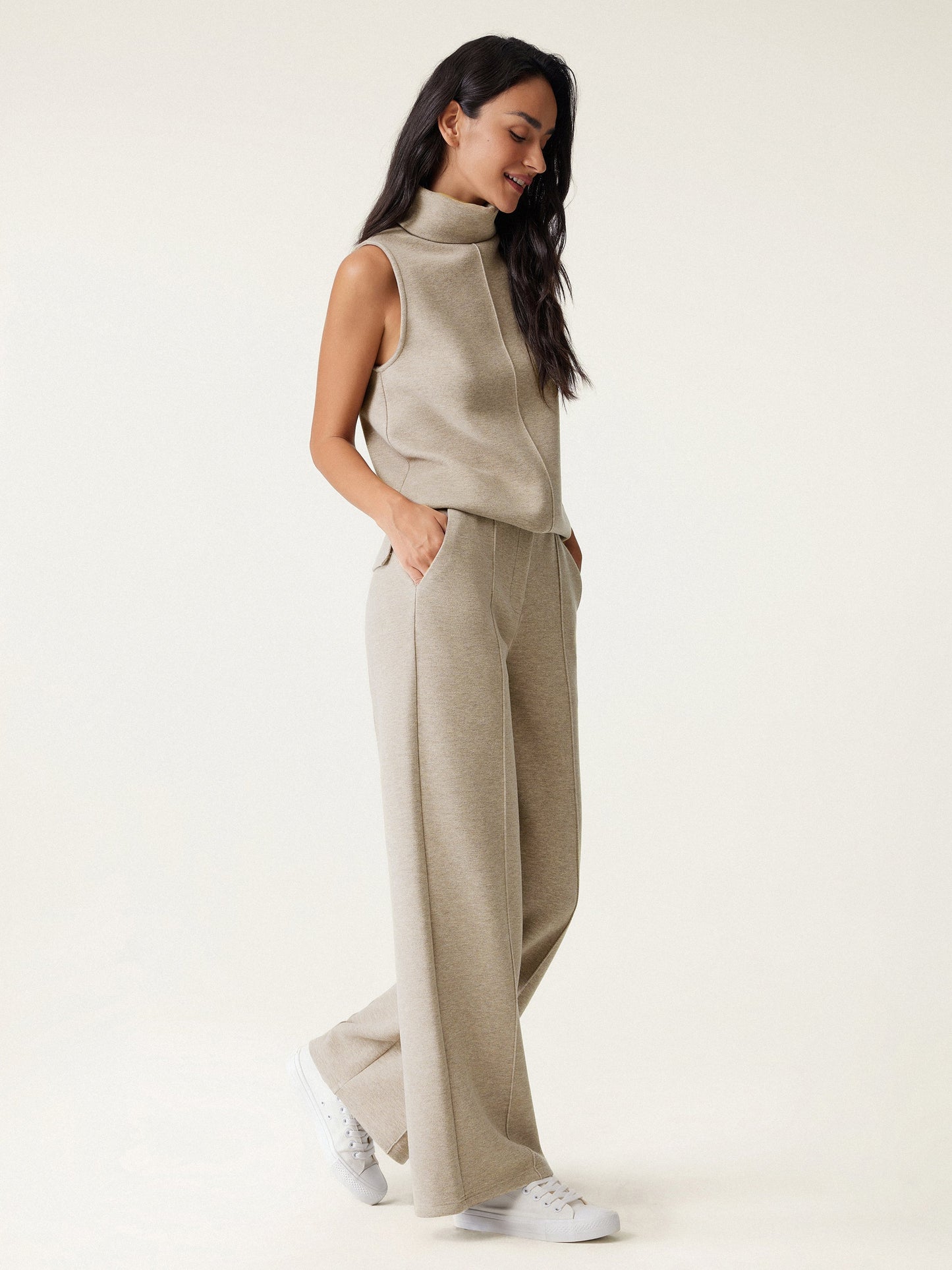 Jero™ | High Waisted Straight Leg Pull On Pant