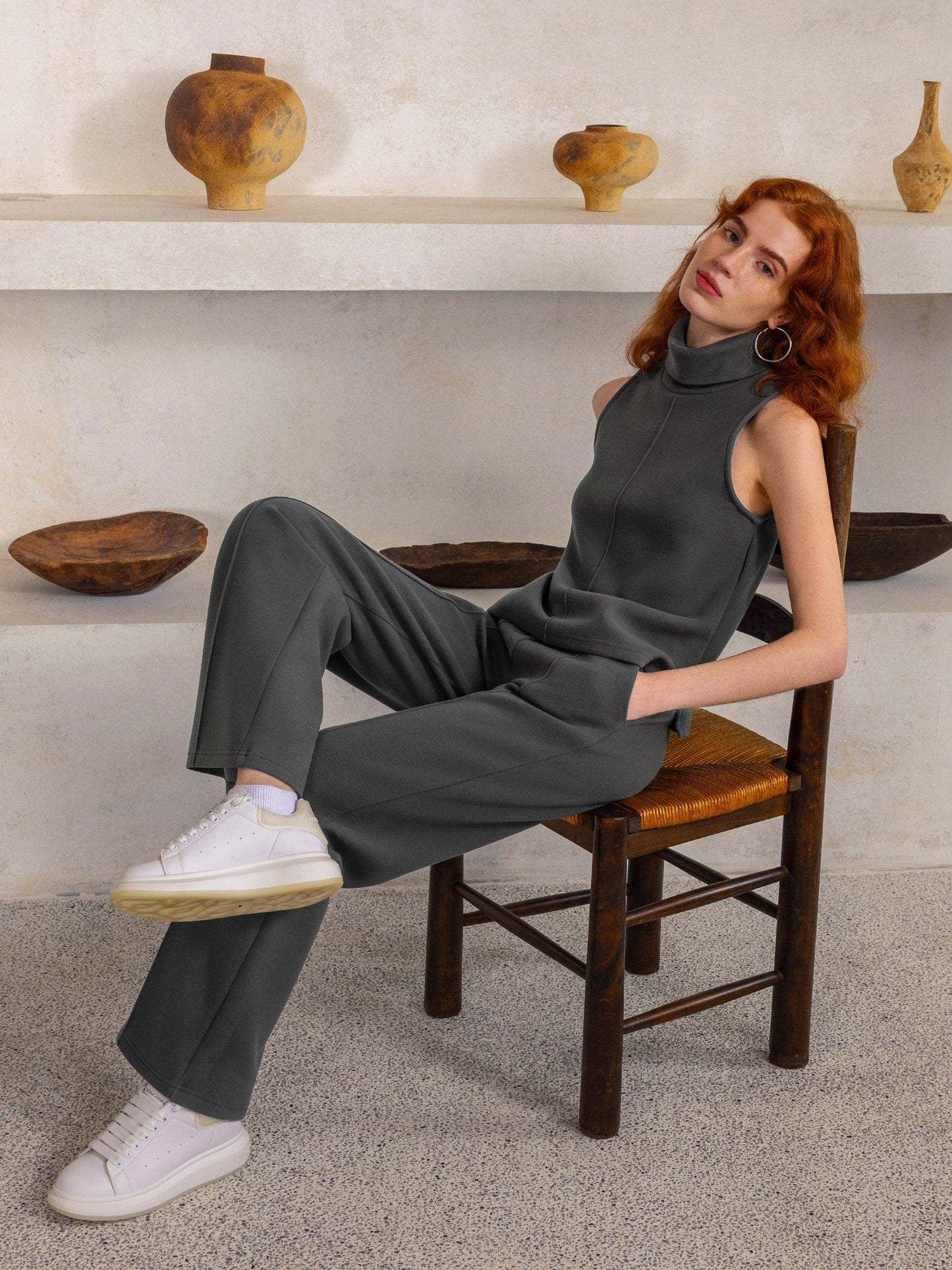 Jero™ | High Waisted Straight Leg Pull On Pant