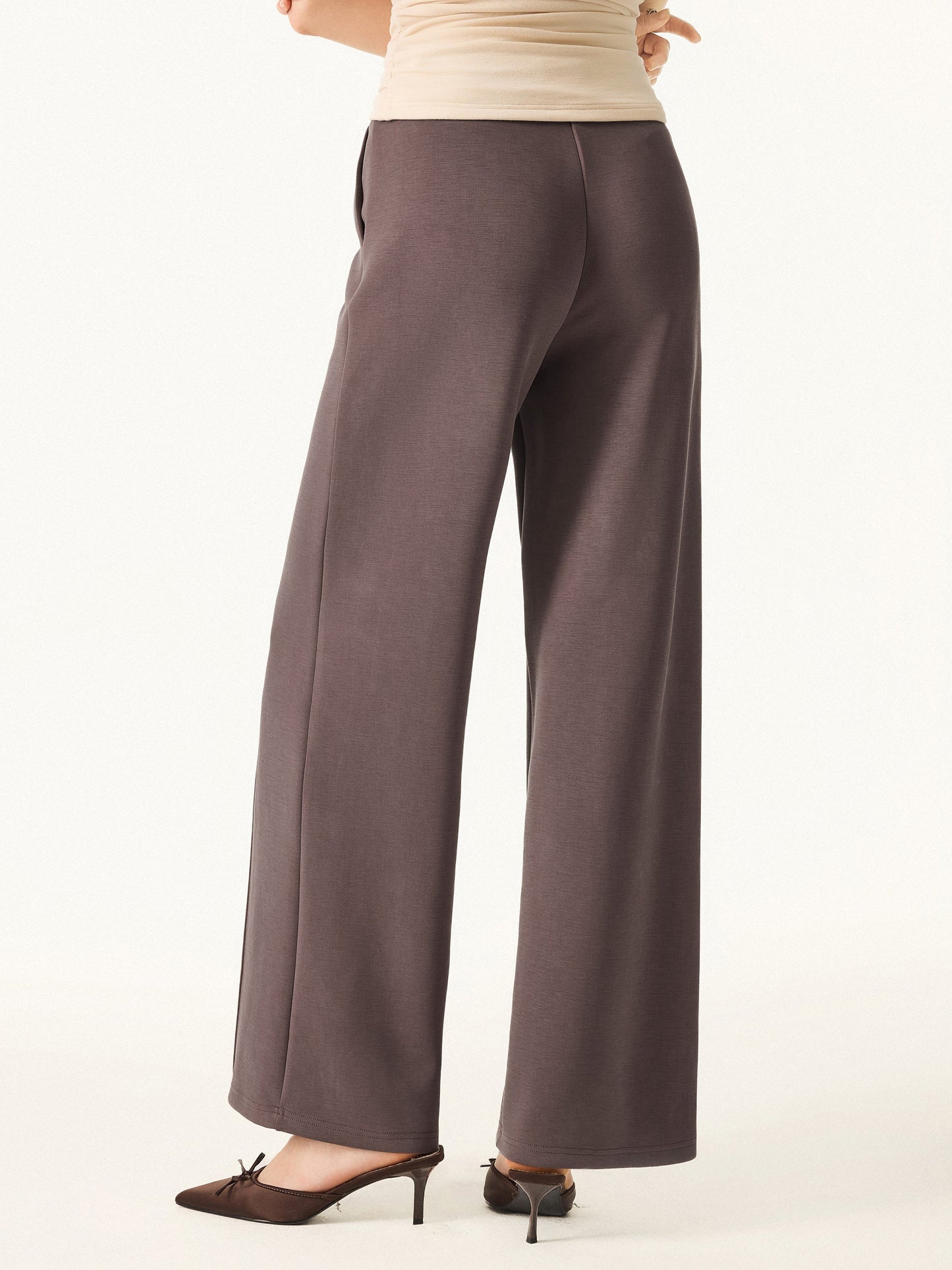 Jero ™  | 2Pcs Set Mockneck Pullover Shirt & Mid Rise Straight Leg Pants with Pockets