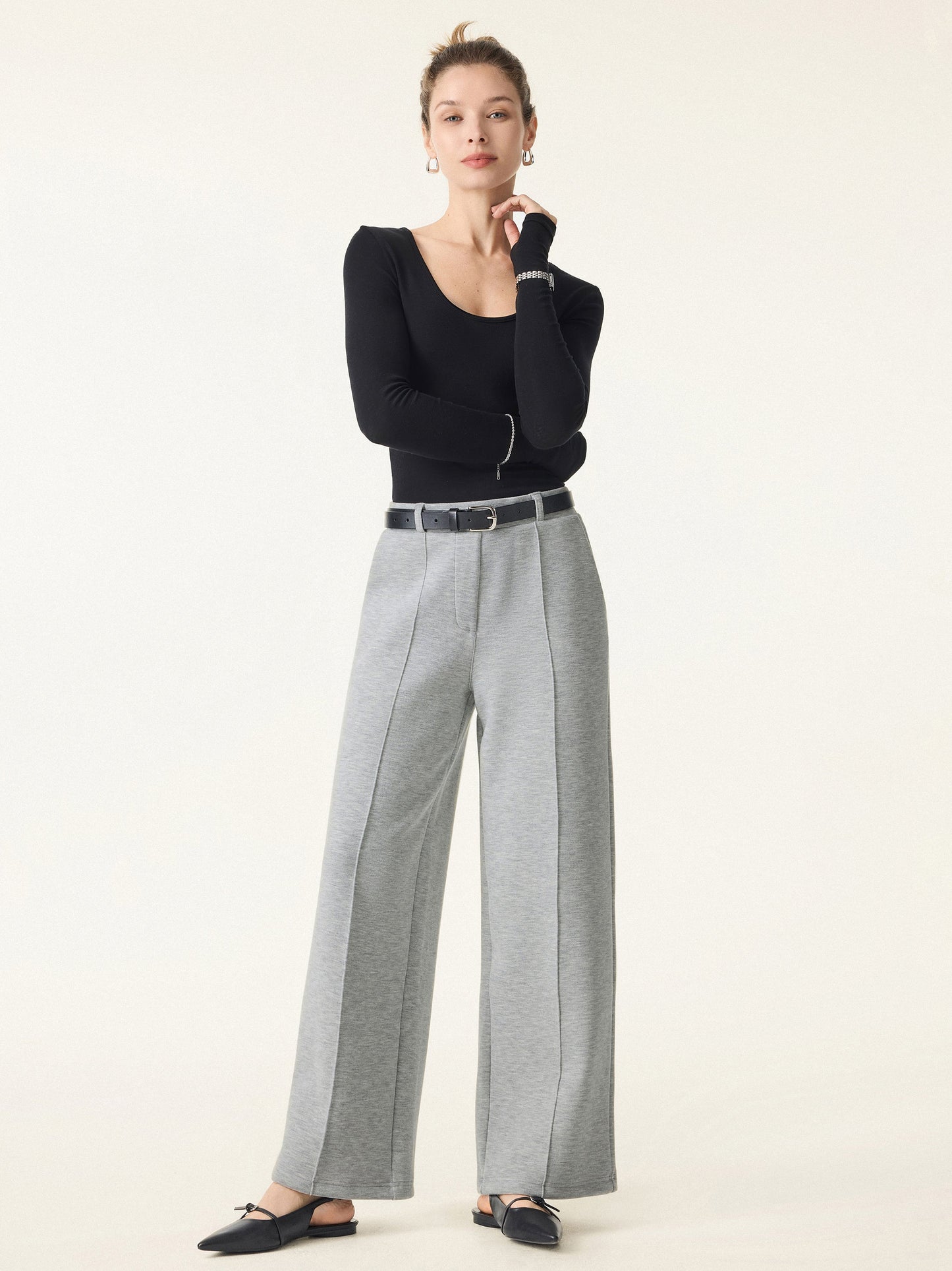 Jero™ | High Waisted Straight Leg Pull On Pant