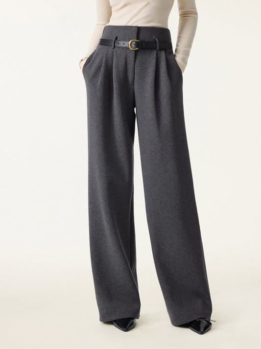 Jero™ | Cozy Warm High Rise Wide Leg Trousers with Pockets