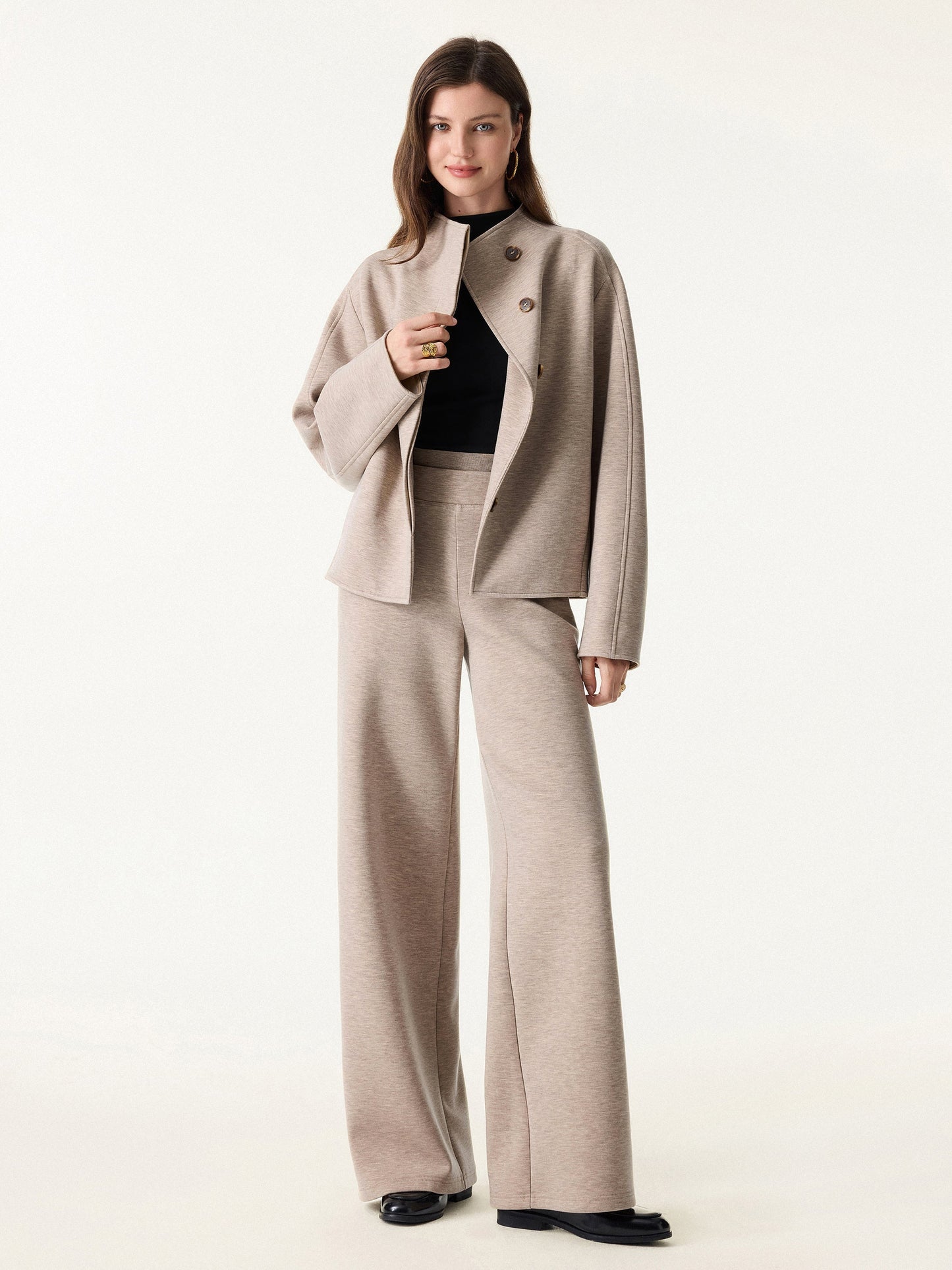 Jero ™ | 2Pcs Set Jacket & Double Waistband Straight Pants
