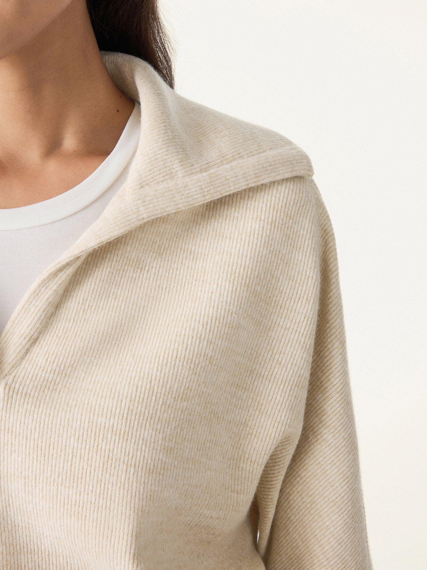 Jero ™ | 2Pcs Set Petite Double Waistband Straight Pants & V-Neck Batwing Sleeve Pullover