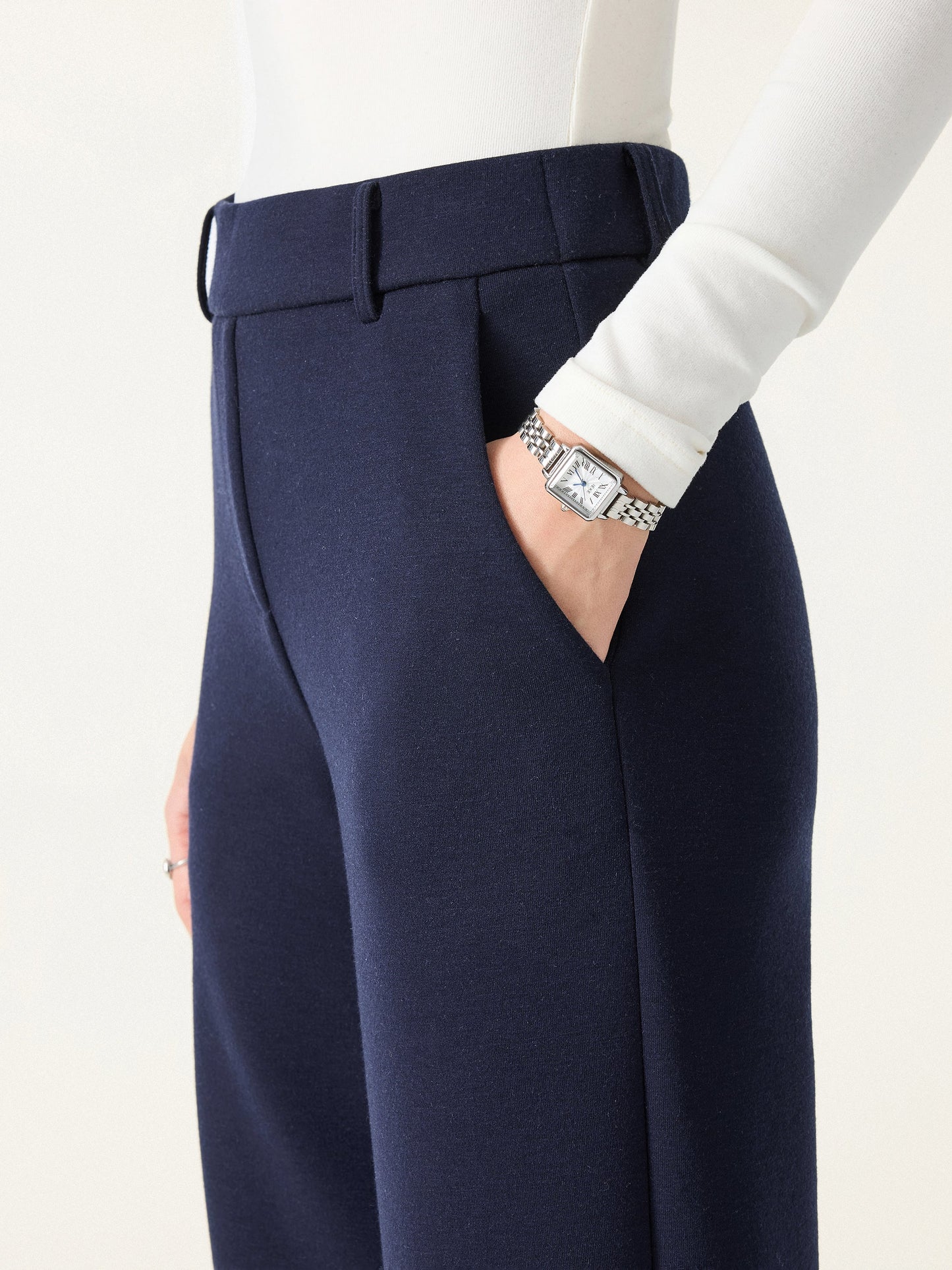 Jero ™ | 2Pcs Set Belted Shawl Collar Robe Jacket & Mid Rise Straight Pants with Pockets