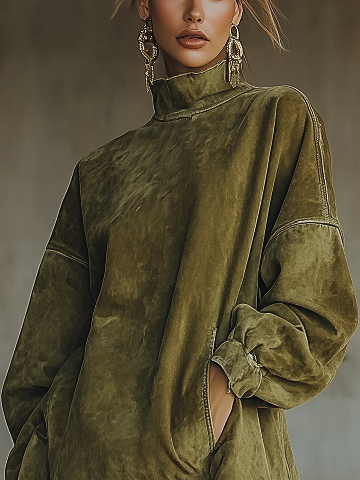 Sophia | Cozy Suede Fringe Dress