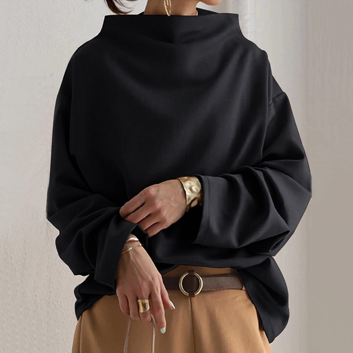 Victoria | High-Neck Casual Top