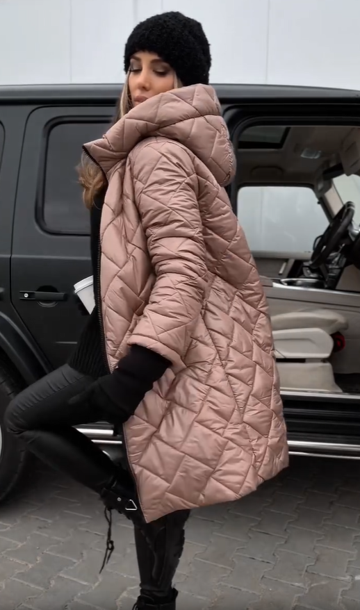 Lorinda | Elegant Quilted Puffer Jacket with Hood