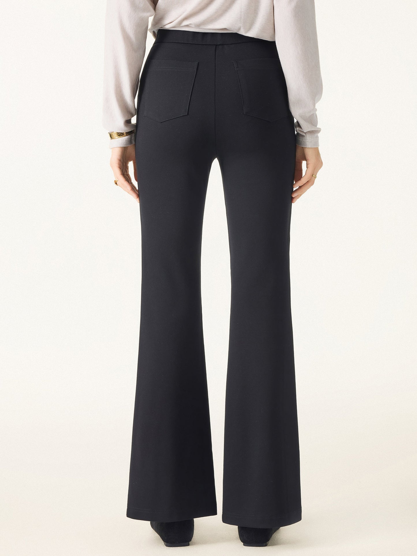 Jero™ | Slimming Ponte High Rise Pull-on Flared Pants